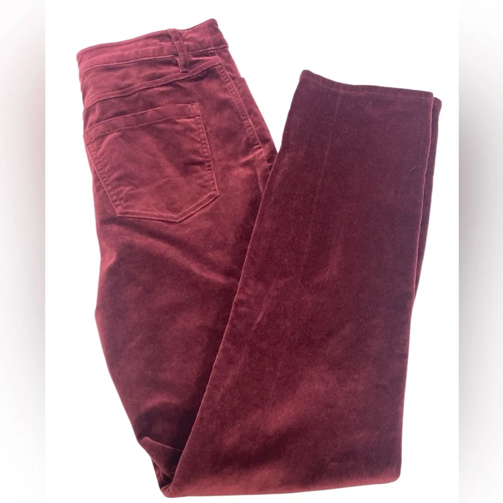 Soft Surroundings Burgundy Velour Casual Pants Women’s Size 4